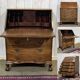 1930s English curved mahogany back desk
