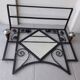 Wrought iron coat rack