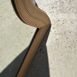 Zigzag rattan foot mirror H:182cm