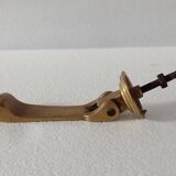 Antique Edwardian Fluted Brass Front Door Knocker | Old Vintage Door Knocke