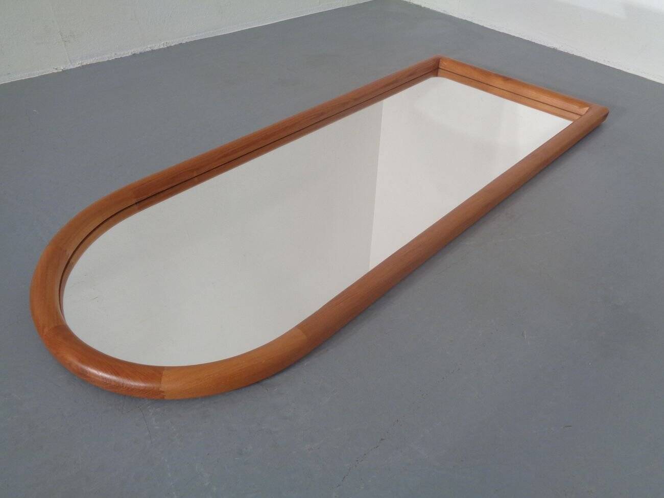 Large Cathedral Teak Mirror by Kai Kristiansen for Vildbjerg Møbelfabrik, 1960s