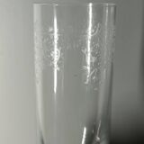 Lot de 8 verres en cristal ciselé / gravé