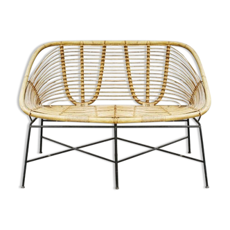 Rattan bench