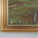 Painting „The Road to the Lake”, Danish design, 1980s, by Karin Hermansen