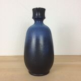 Vase forme pichet céramique bleu cobalt 1970