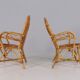 2 bamboo armchairs "wicker chairs"