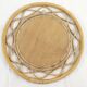 Miroir vintage rond en rotin