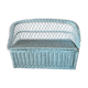 Banquette coffre à jouets vintage en osier