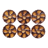 La Redoute x Selency set de 6 assiettes à huitres marron