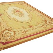 Handmade European Vintage Aubusson Kilim 261 cm x 365 cm