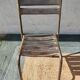 3 metal chairs, Tolix style
