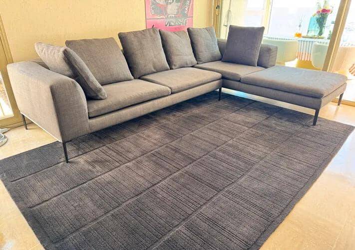 B&b italia corner sofa “ray” + b&b italia/maxalto “cratis” carpet