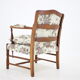 1940s Antique Beech Armchair in Gobelin Fabric,Czechoslovakia