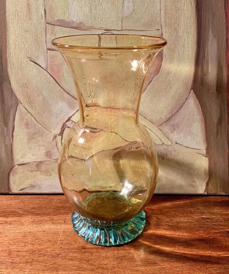 Blown glass vase