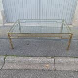 Bronze and glass coffee table