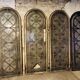 Set of 4 decorative carved glass windows from the 1900s