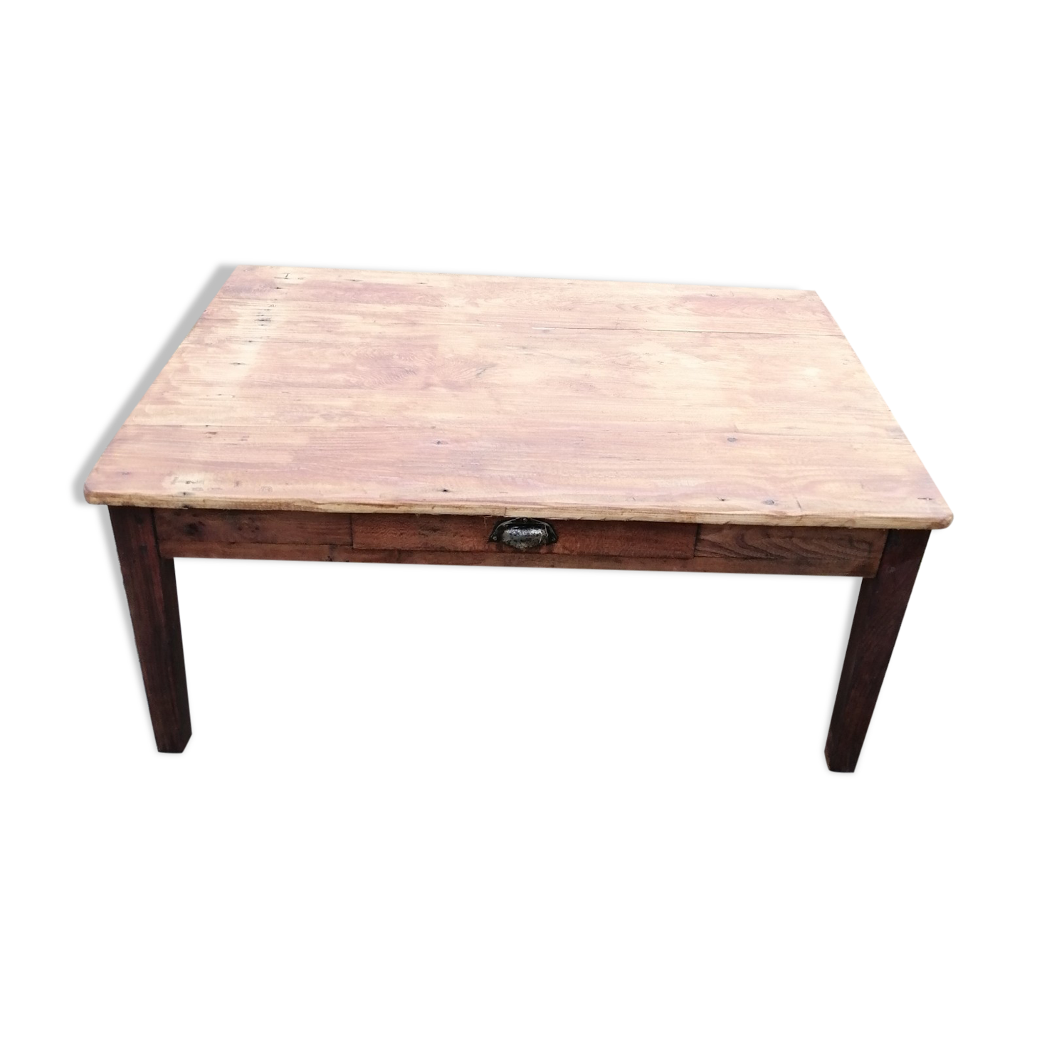 Wooden farmhouse table