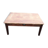 Wooden farmhouse table