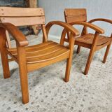 Ensemble de chaises design pour enfants en hêtre années 1950