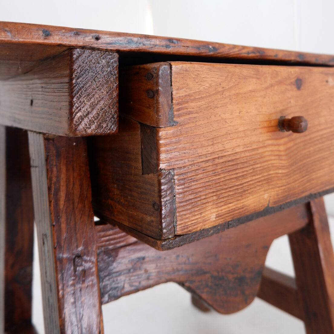 18th Century Spanish Chestnut Wood Side Table