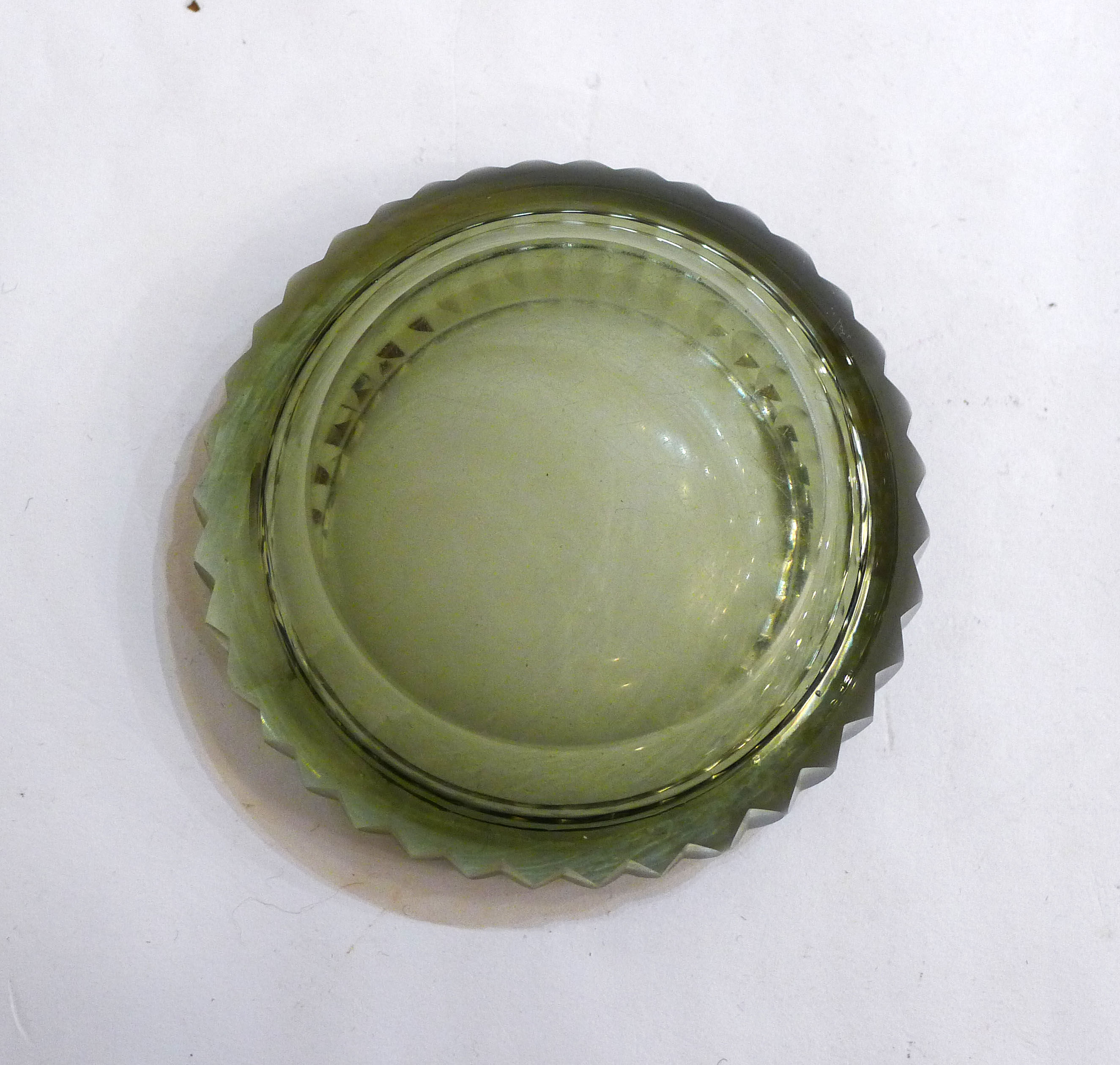 Smoked art deco ashtray