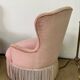 Paire de fauteuils crapaud rose poudré