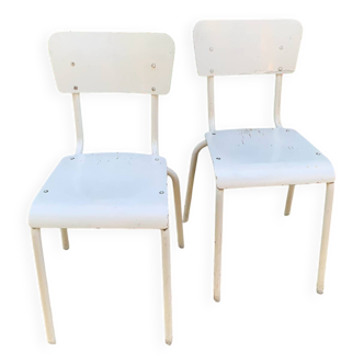 Duo chaises d’école grand modèle