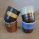 4 stoneware coffee cups
