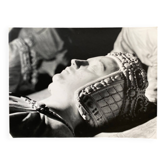 Silver photo Bernard Darot 20th portrait Anne