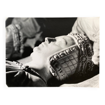 Silver photo Bernard Darot 20th portrait Anne