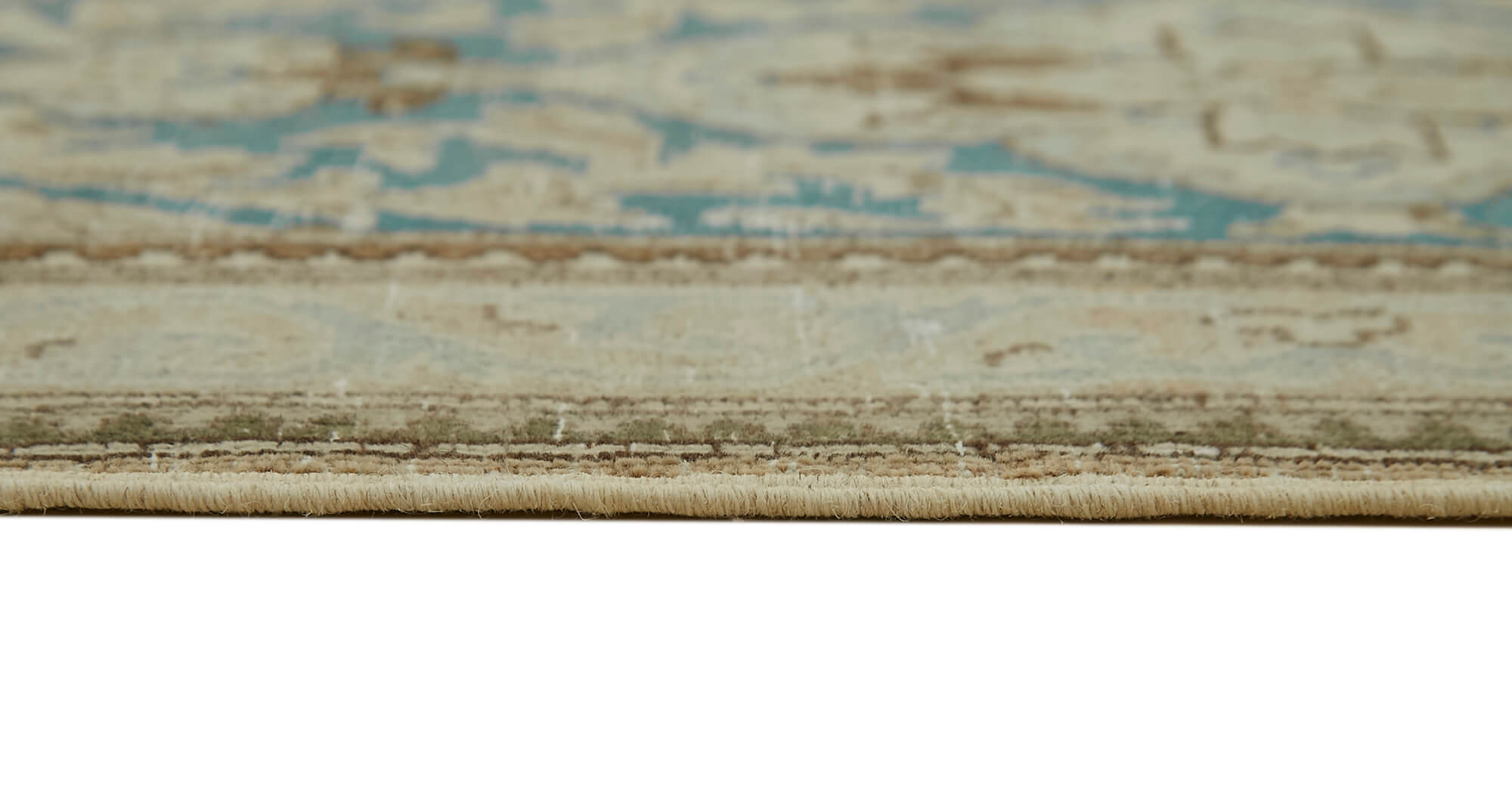 Handmade oriental contemporary 1980s 294 cm x 404 cm beige wool carpet