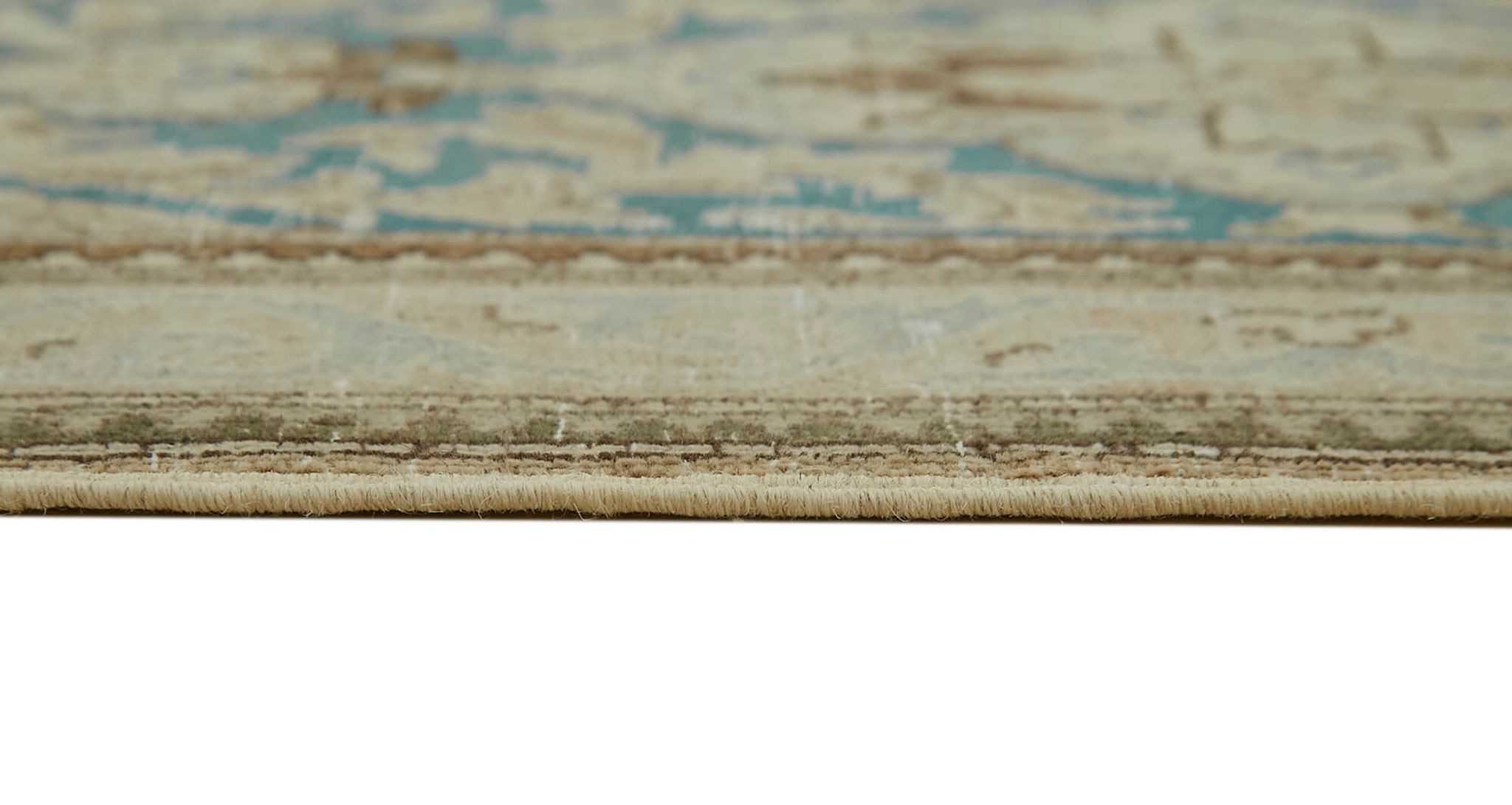 Handmade oriental contemporary 1980s 294 cm x 404 cm beige wool carpet