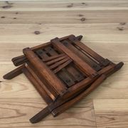 Chaise pliante pour enfants en lattes de bois