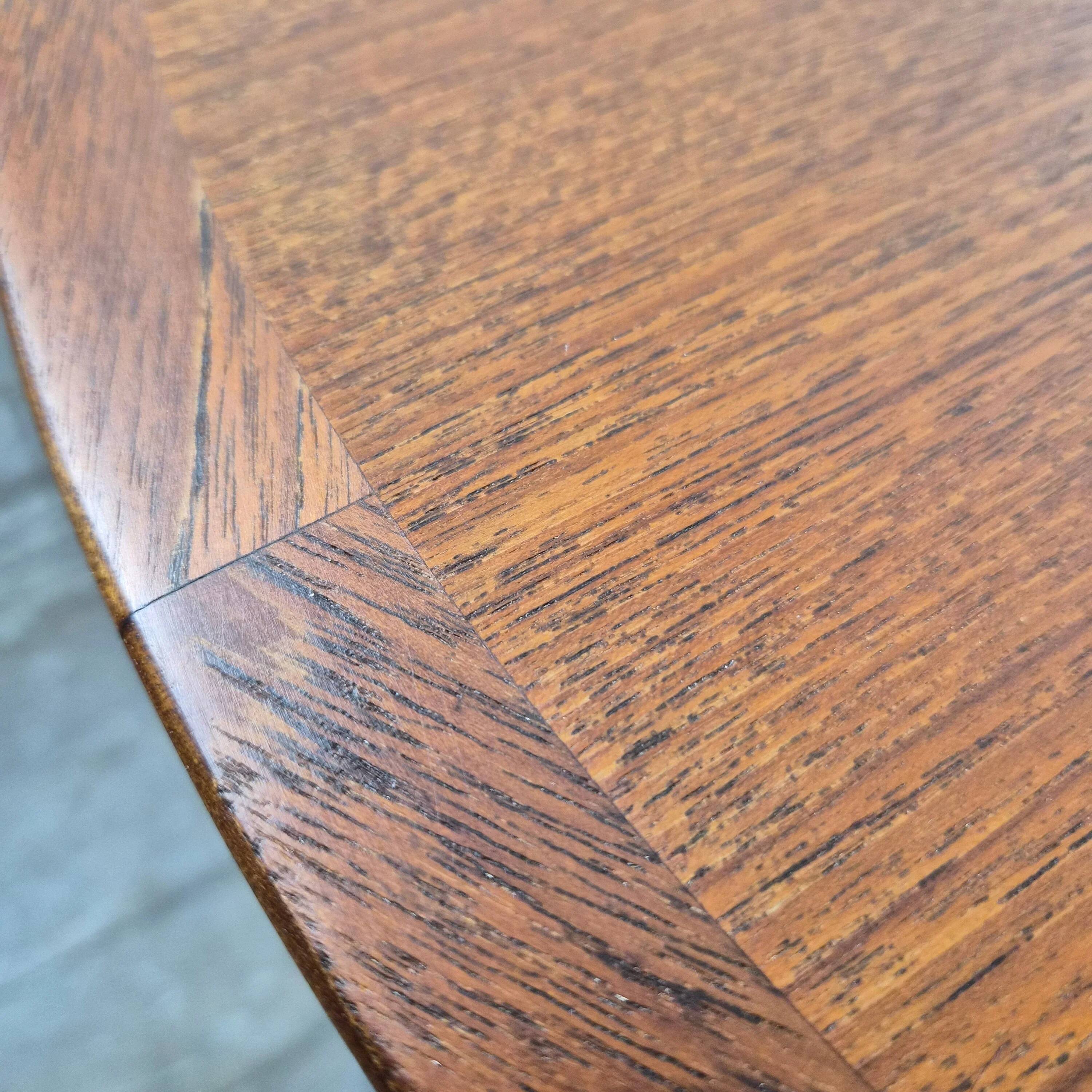 Round coffee table in teak and rope by Møbelintarsia, Denmark, 1960.