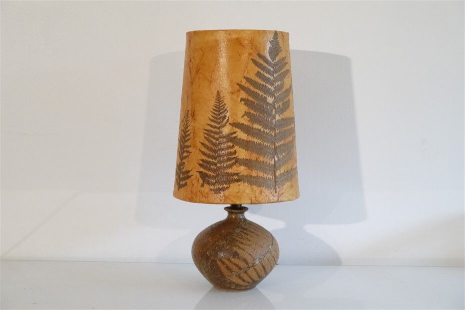 Sandstone lamp by Alain Blanchard 1970