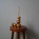 Ensemble de six coquetiers en bois d'olivier fabrication artisanale