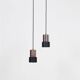 Ensemble de 2 lampes suspendues de style spatial / Design danois moderne des années 50 / Aluminium / Cuivre / Années 1960 / 1970