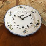 Old clock clock star ceramic plate sarreguemines vintage
