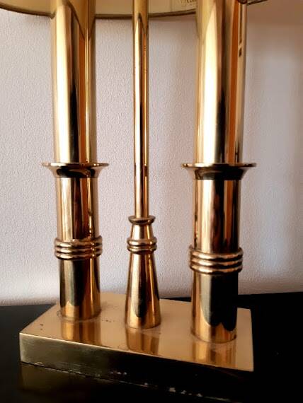 Hollywood Regency style hot water bottle lamp, circa 1960