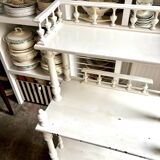 Library, white wooden sheet music cabinet.