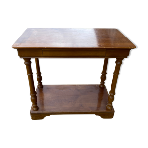 Console en bois clair avec 1 tiroir