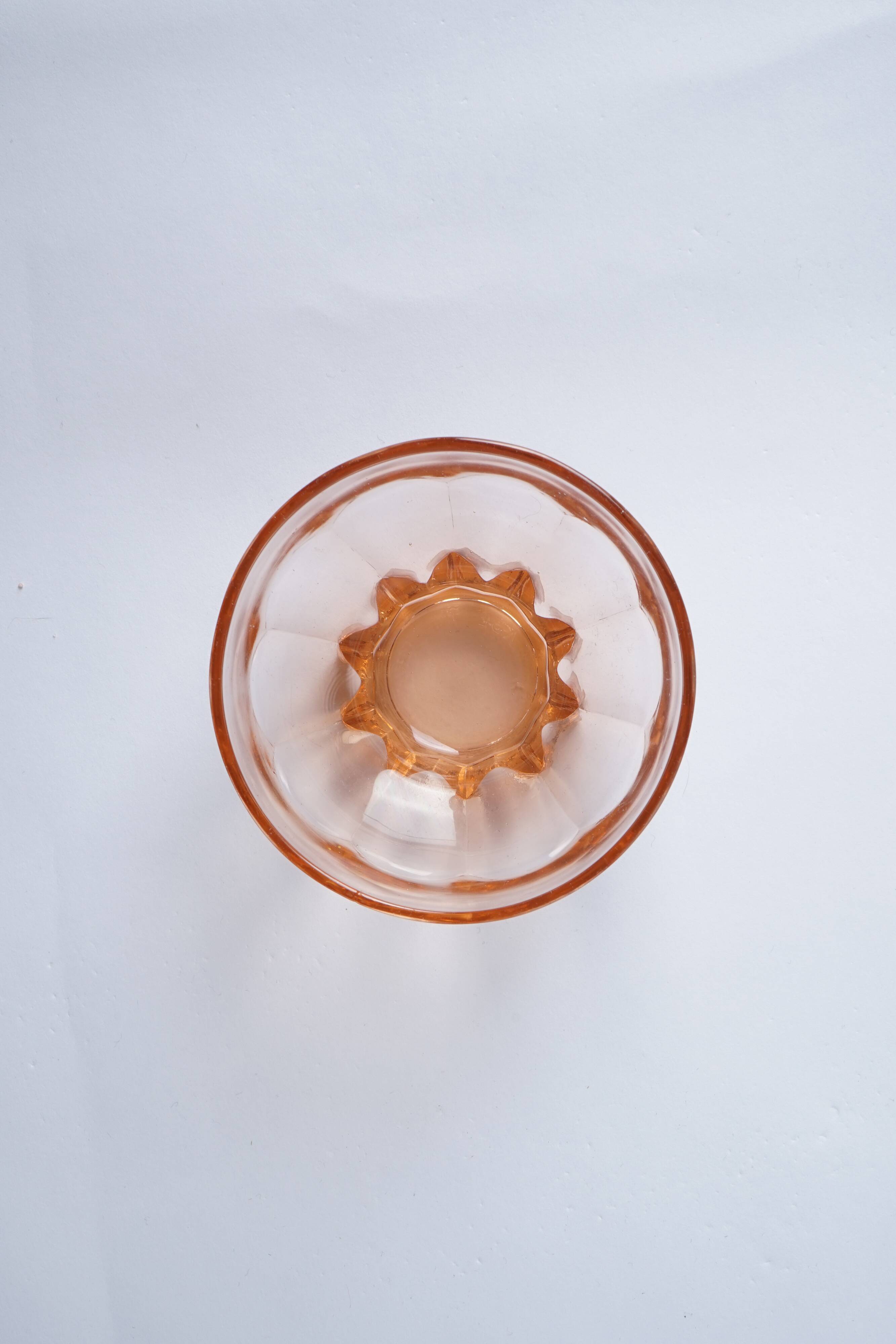 Orange glass saucer