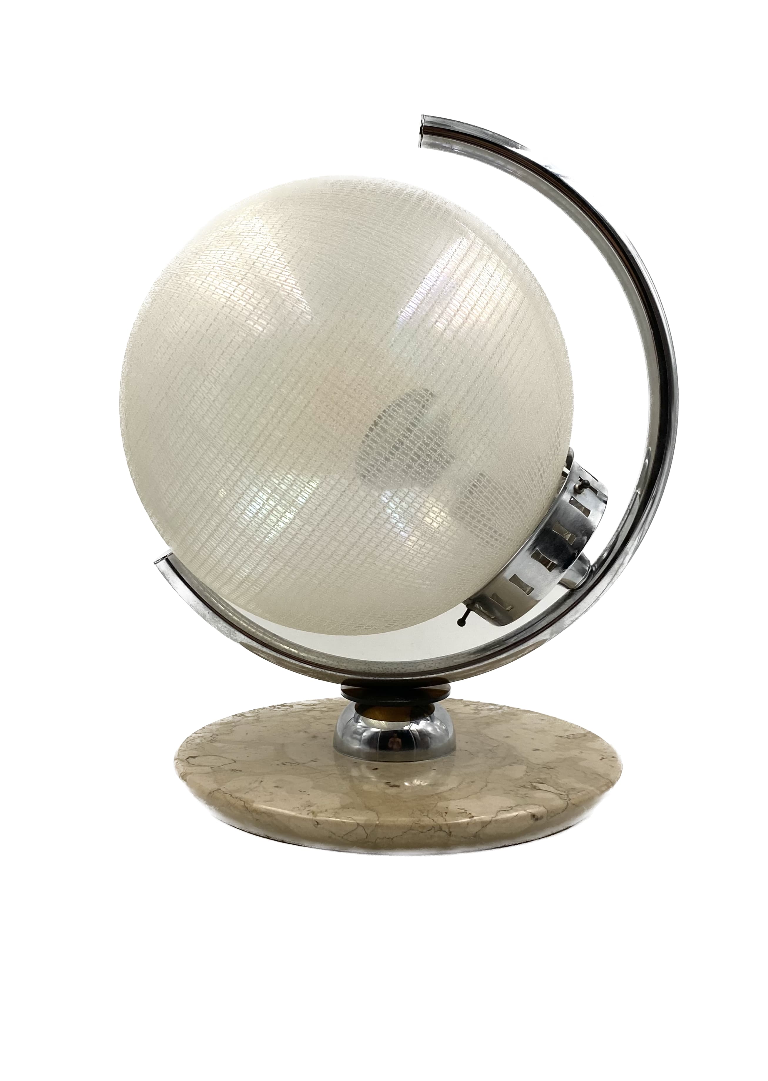 Murano glass spherical table lamp, Mazzega Italy 1970s