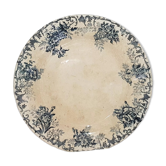 Plat rond de la faïencerie de Choisy le Roi modèle Floréal, terre de fer.