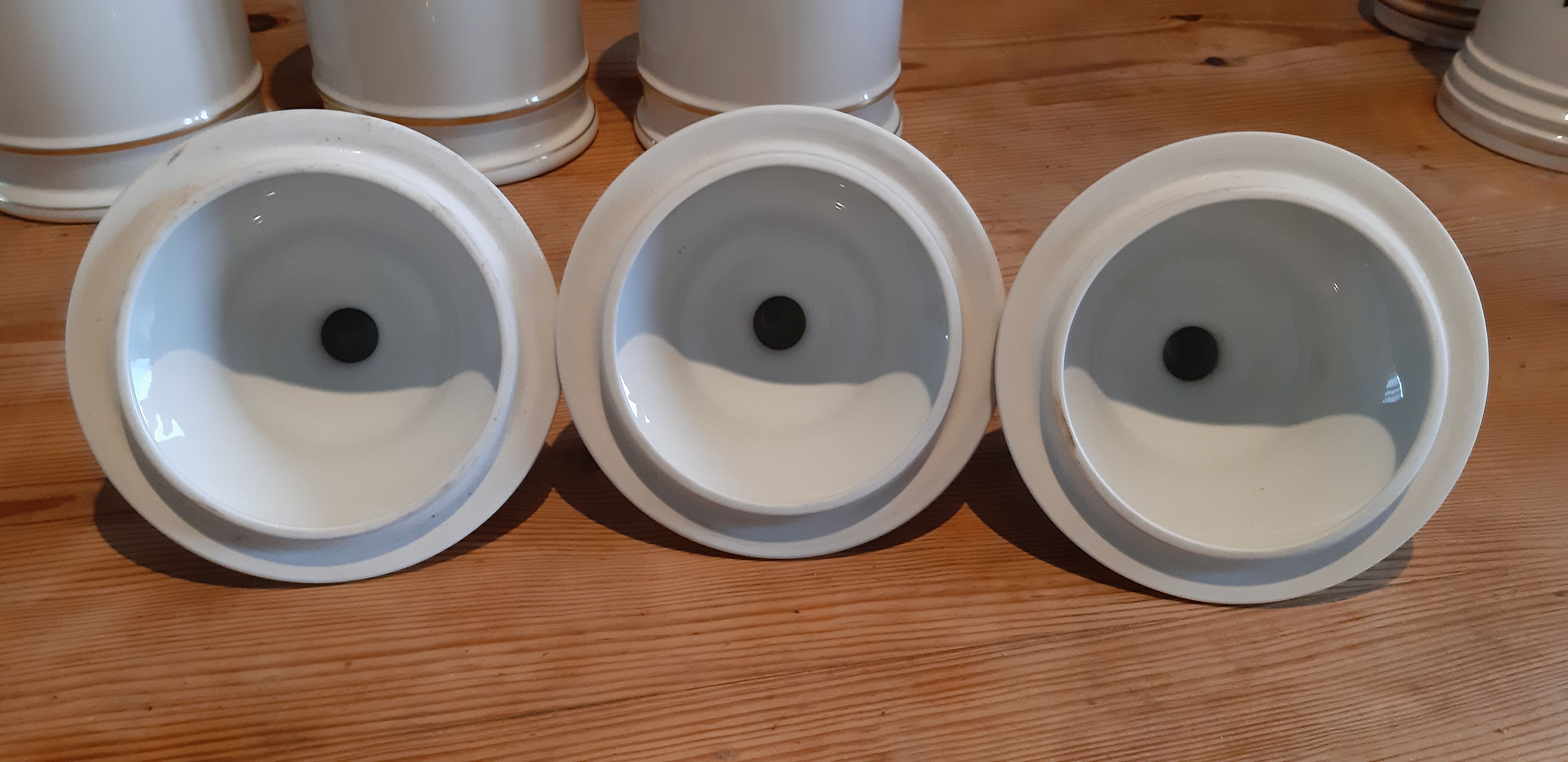3 pots a pharmacy 19th in limoges porcelain claude caspenet