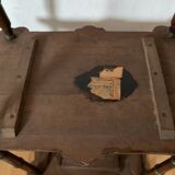 Old wooden pedestal table