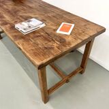Antique farmhouse table in solid cherry wood
