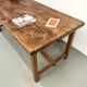 Antique farmhouse table in solid cherry wood