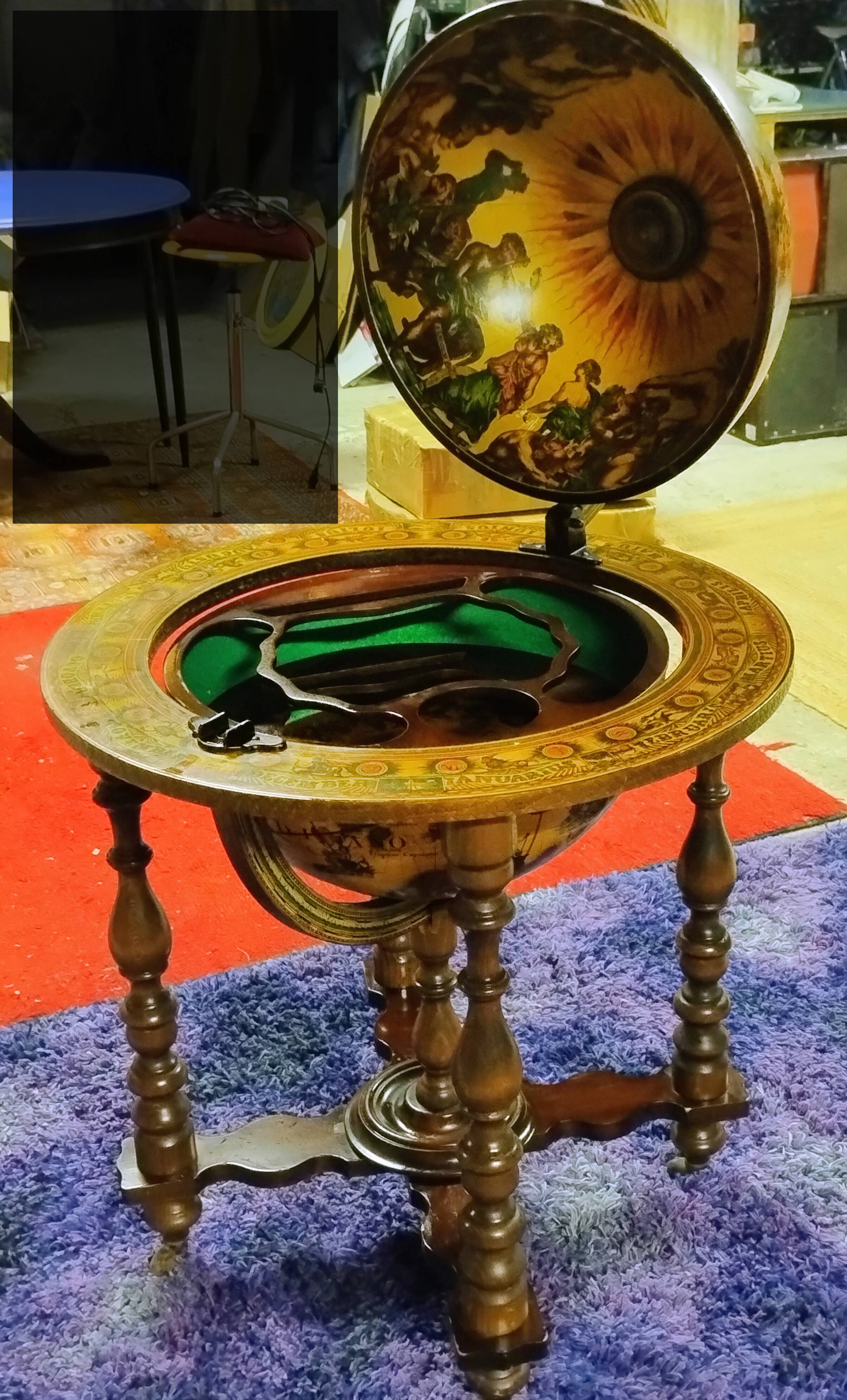 Bar, globe, zodiac signs, 1970s