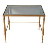 Table basse en verre et laiton, années 50